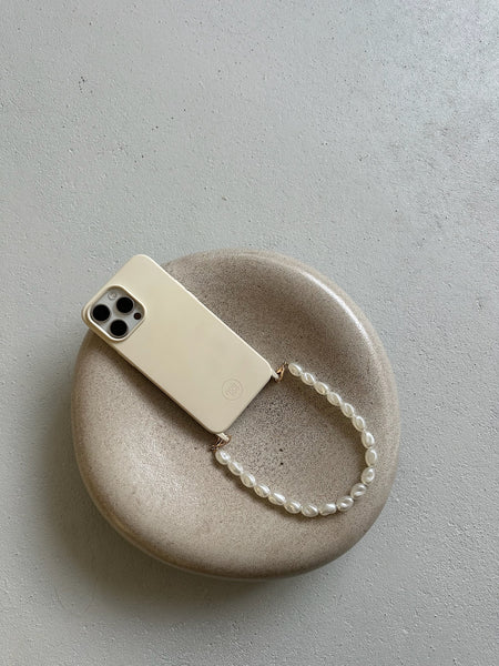 Beige hoesje + kort koord