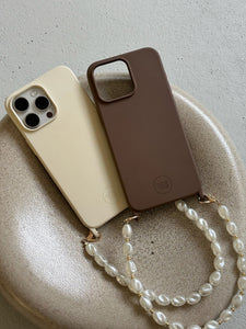 Beige hoesje + kort koord